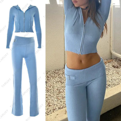 ELLE Spring Knitted Women's Two Piece Set