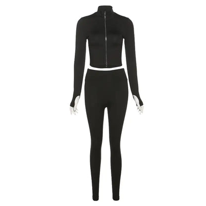 ALAIA Double Zipper Long Sleeve Set