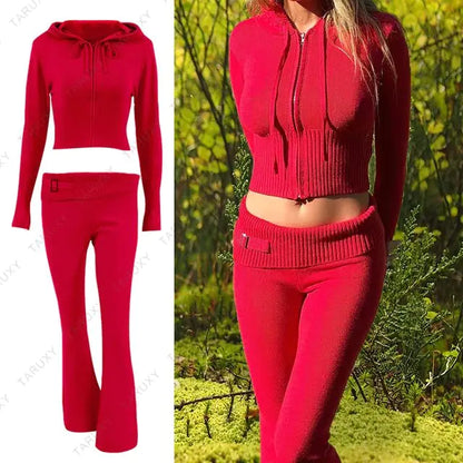 ELLE Spring Knitted Women's Two Piece Set