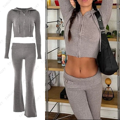 ELLE Spring Knitted Women's Two Piece Set